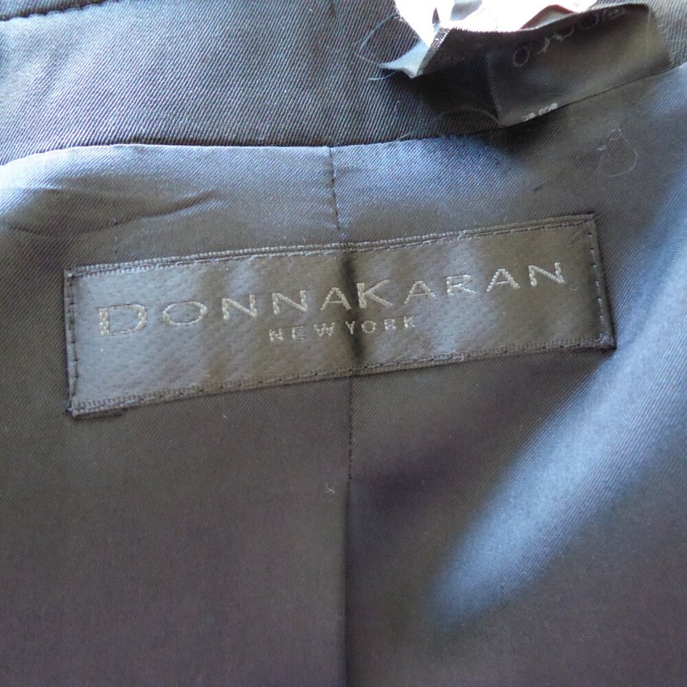 Donna Karan Solid Black Wool Blend Lined Basic Of… - image 8